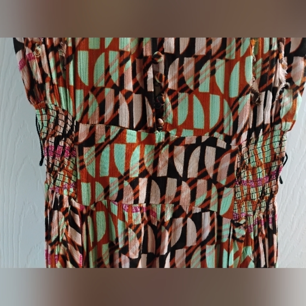 NWT Free People Women's Sahara Bohemian XS Multicolor Patterned Jumpsuit - Picture 14 of 16